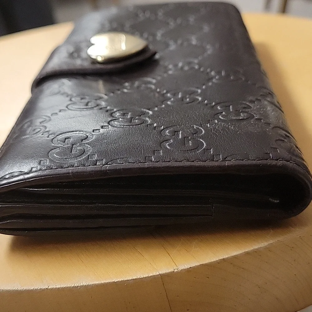 Authentic GUCCI Wallet Double Sided Wallet Ladies Heart Plat - Picture 3 of 8